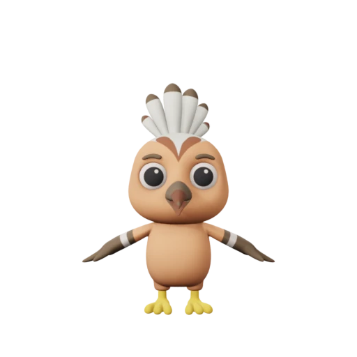 Duki the hoopoe hopping with excitement