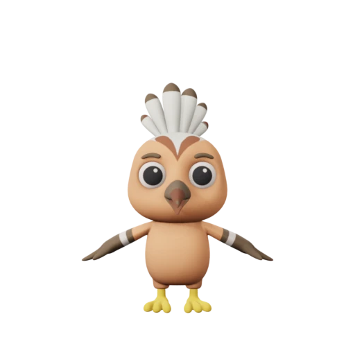 Duki the hoopoe waving hello